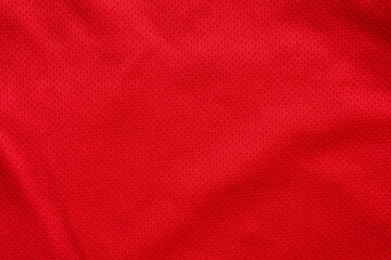Red sports clothing fabric football shirt jersey texture background