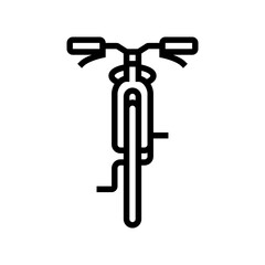 bicycle transport vehicle line icon vector. bicycle transport vehicle sign. isolated contour symbol black illustration