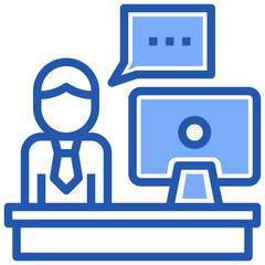 Work From Home line icon,linear,outline,graphic,illustration