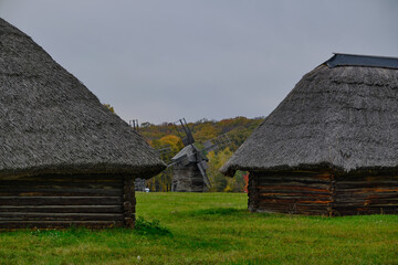 wooden houses in Ukraine