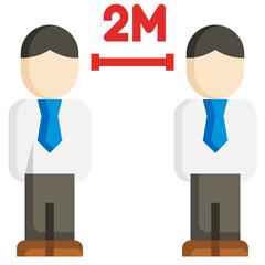 social distancing flat icon,linear,outline,graphic,illustration