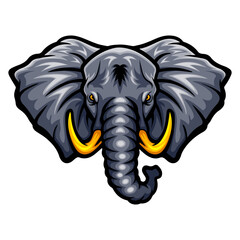 Elephant head logo mascot design © idesign2000