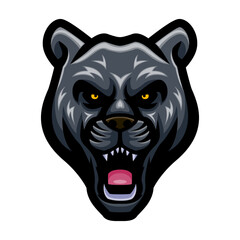 Panther head logo mascot design