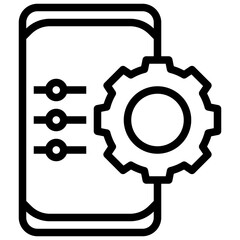 settings line icon,linear,outline,graphic,illustration