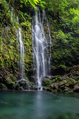 Fototapeta na wymiar Scenic Waterfall Landscape in deep forest