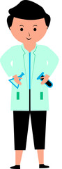doctor cartoon characters. Medical staff team concept