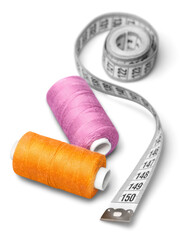 Spools of Thread and Tape Measure