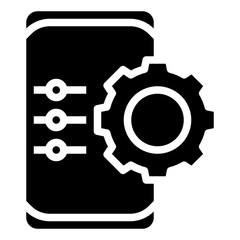 settings glyph icon,linear,outline,graphic,illustration