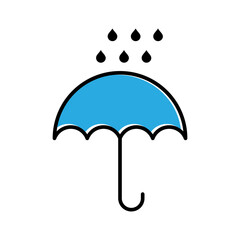 umbrella icon vector logo template in trendy flat design