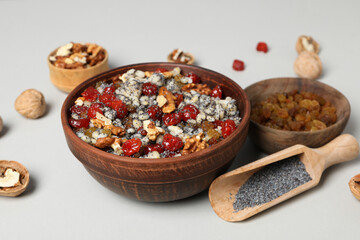 Concept of tasty Orthodox Christmas food, Kutya