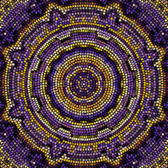 Vector seamless mosaic art pattern. Art background.