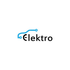 Electro car vector logo inspiration
