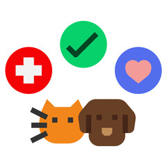 pet care flat icon,linear,outline,graphic,illustration