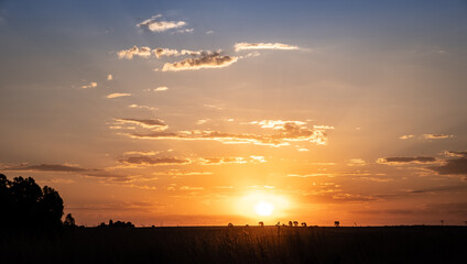 Sunset on the farm