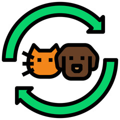 exchange line icon,linear,outline,graphic,illustration