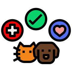 Fototapeta premium pet care line icon,linear,outline,graphic,illustration