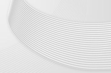 3D renderwhite curved lines technical texture texture background