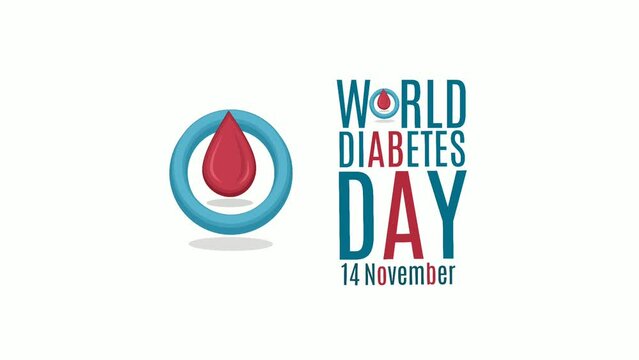 World Diabetes day 14 November art animation, suitable for social media campaign