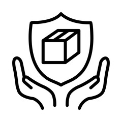 Post office flat line icon. Post service. Outline sign for mobile concept and web design, store.