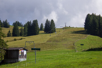 Skilift Holzegg in Summer, Switzerland