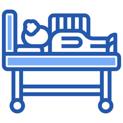 hospital bed line icon,linear,outline,graphic,illustration