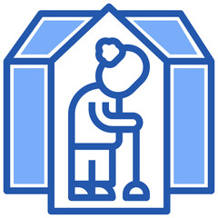 nursing home line icon,linear,outline,graphic,illustration
