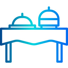 Buffet gradient line icon