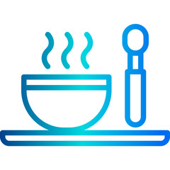 Soup gradient line icon