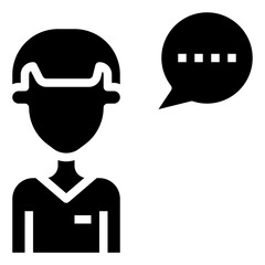 nursing assistant line icon,linear,outline,graphic,illustration