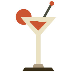 Cocktail flat icon