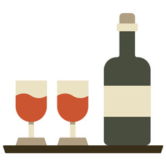 Wine flat icon