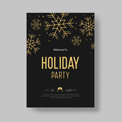 Vector illustration design for holiday party and happy new year party invitation flyer poster and greeting card template
