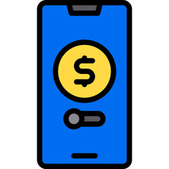 Online payment filled outline icon