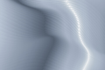 3D rendering silver white wavy line texture texture