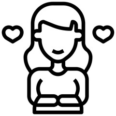 pregnancy line icon,linear,outline,graphic,illustration