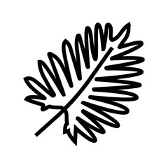 philodendron tropical leaf line icon vector. philodendron tropical leaf sign. isolated contour symbol black illustration