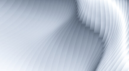 3D rendering silver white wavy line texture texture