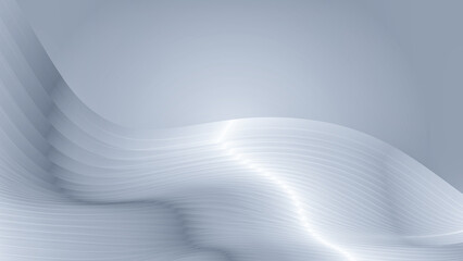 3D rendering silver white wavy line texture texture