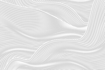 3D rendering waveform off-white abstract line texture texture background