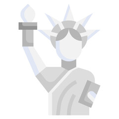 statue of liberty flat icon,linear,outline,graphic,illustration