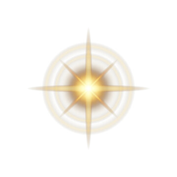 Vector Golden Light With Glare. Sun, Sun Rays, Star, Dawn, Glare From The Sun Png. Gold Flare Png, Glare From Flare Png.