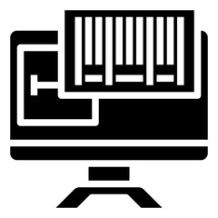 barcode glyph icon,linear,outline,graphic,illustration