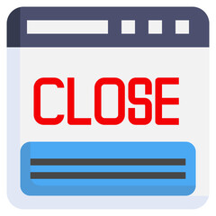 close flat icon,linear,outline,graphic,illustration