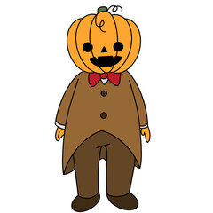 pumpkin ghost illustration