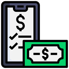 online payment line icon,linear,outline,graphic,illustration