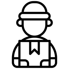 delivery courier line icon,linear,outline,graphic,illustration