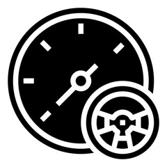 clock glyph icon,linear,outline,graphic,illustration