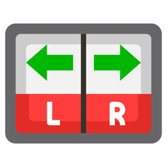left flat icon,linear,outline,graphic,illustration