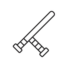 Police baton icon design. Security Truncheons, isolated on white background. vector illustration