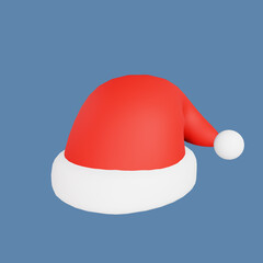 santa hat in 3d rendering design.